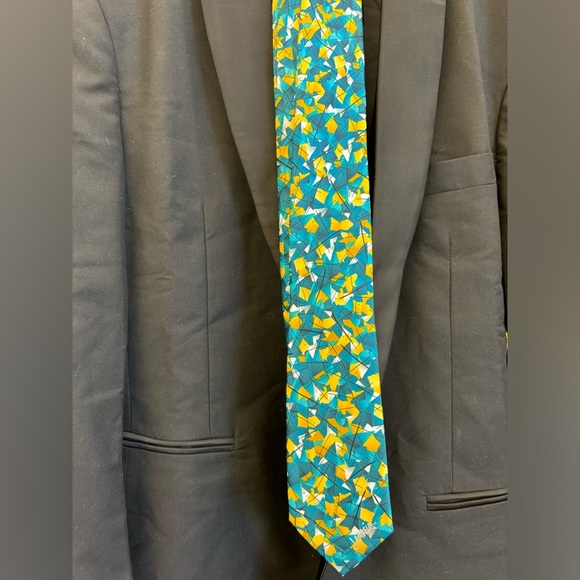 NWOT - Jerry Garcia Mens Formal Necktie Tie JG-9501 Abstract Multicolored Blue - Picture 3 of 7